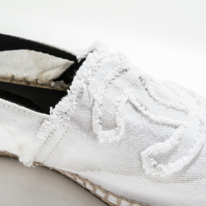 Chanel Canvas CC Espadrilles 41 White Black 5 of 11