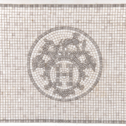 Hermes Porcelain Mosaique Au 24 Sushi Plate Platine 6 of 8
