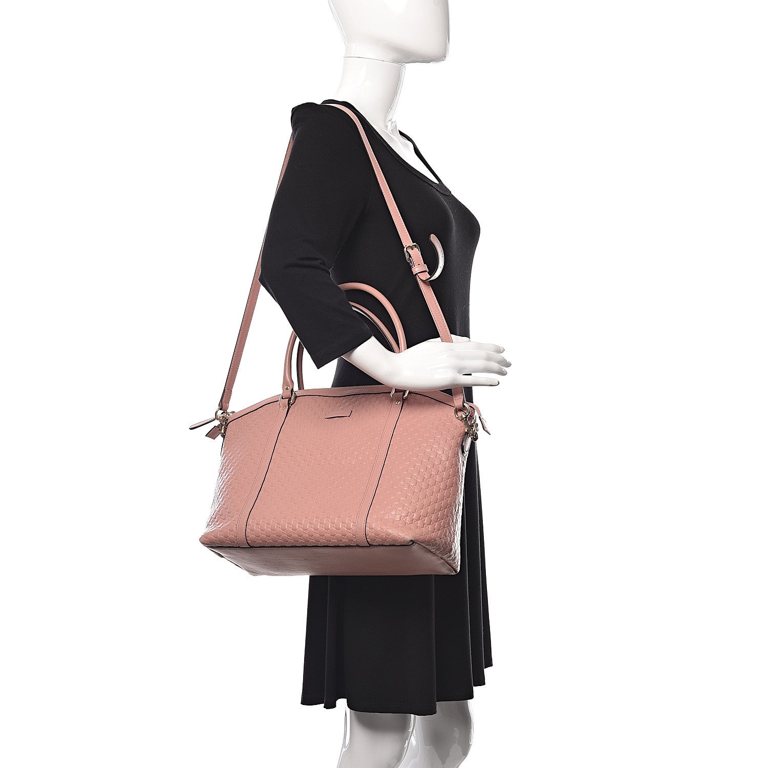 Gucci Soft Microguccissima Large Dome Satchel Soft Pink 2 of 14