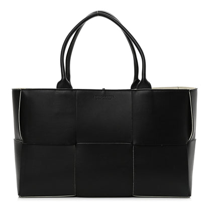 Bottega Veneta Nappa Maxi Intrecciato Arco Tote Black White 4 of 16