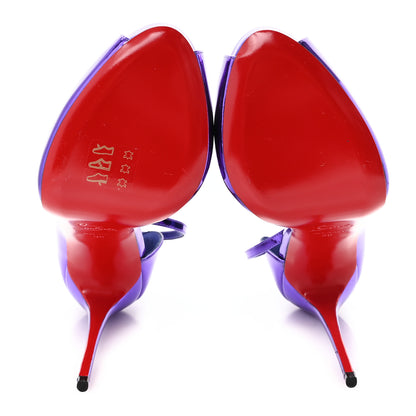 Christian Louboutin Specchio After Sun Round Chick Alta Peep Toe 120 Pumps 38 Elektra 6 of 8