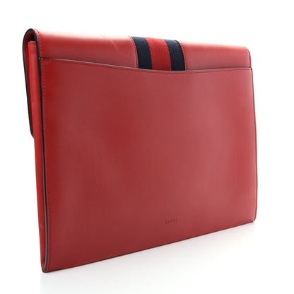 Gucci Calfskin Maxi Sylvie Clutch Red 3 of 10