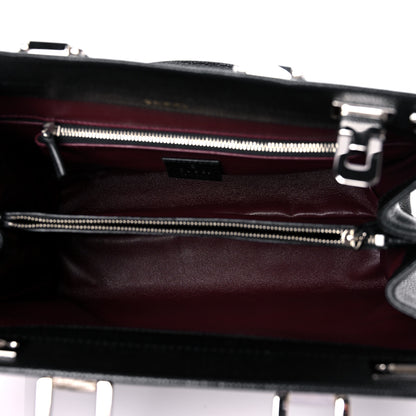 Gucci Grainy Calfskin Small Zumi Top Handle Bag Black 4 of 12