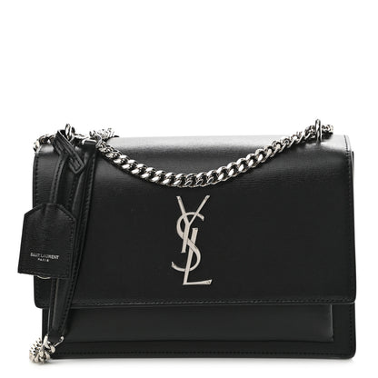Saint Laurent Calfskin Medium Monogram Sunset Black 1 of 13
