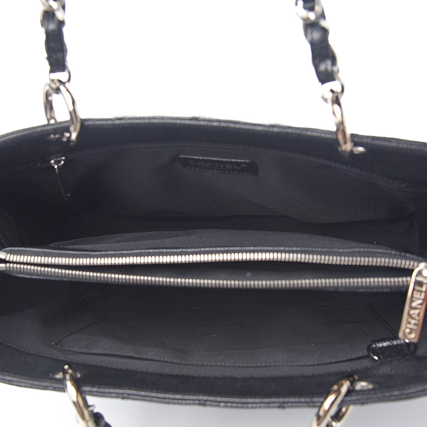 Caviar Quilted Grand Shopping Tote GST Black