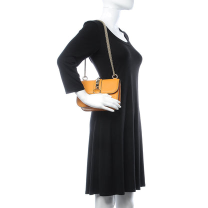 Valentino Garavani Pebbled Calfskin Small Glam Lock Rockstud Flap Mandarin Sorbet 3 of 10
