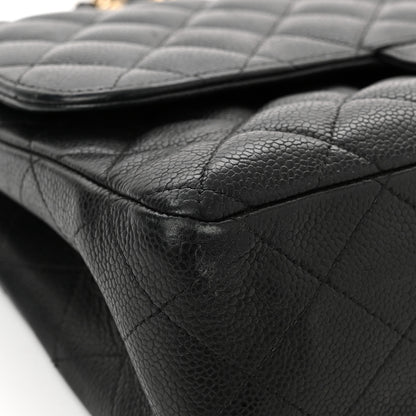 Chanel Caviar Quilted Jumbo Double Flap Black 17 of 17