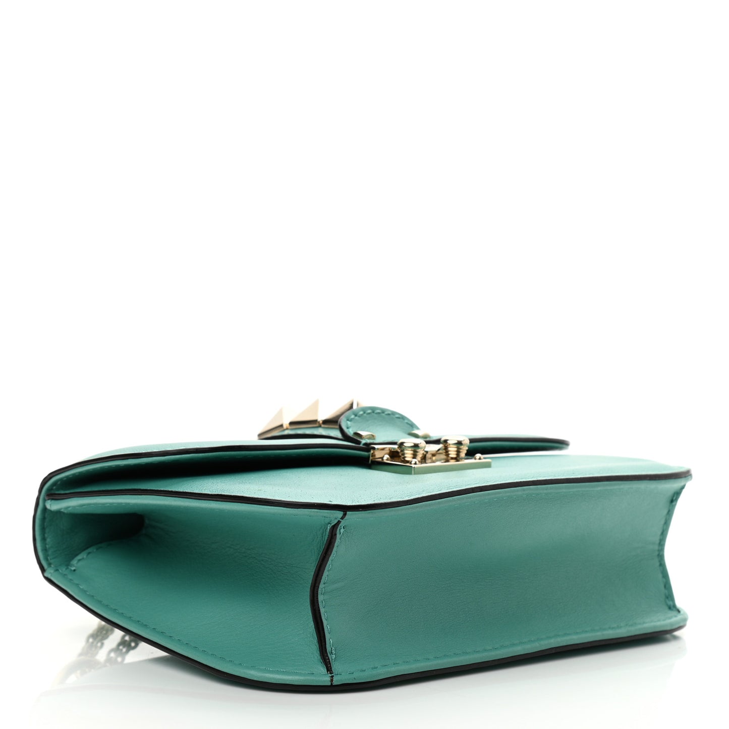Vitello Small Glam Lock Rockstud Flap Colibri