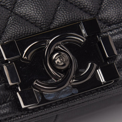 Chanel Caviar Quilted Medium Boy Flap So Black 10 of 10