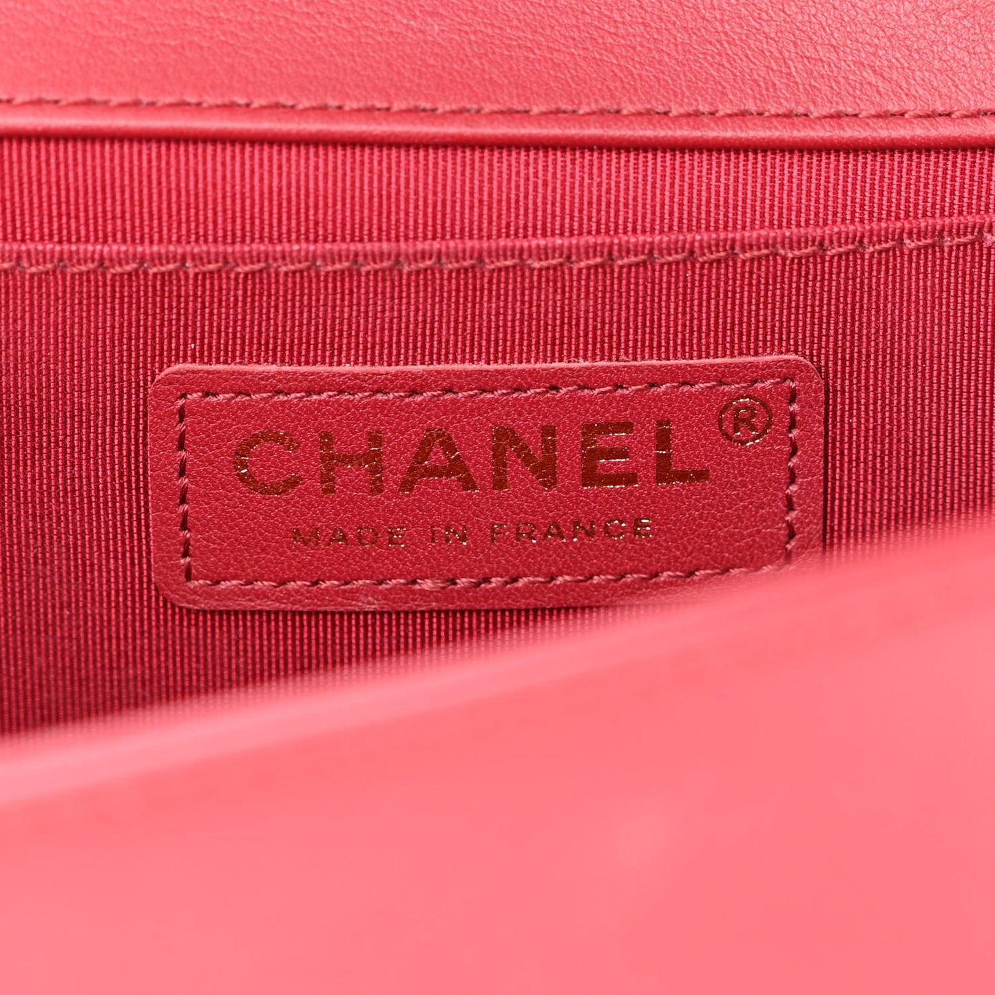 Calfskin Quilted Medium Boy Flap Red