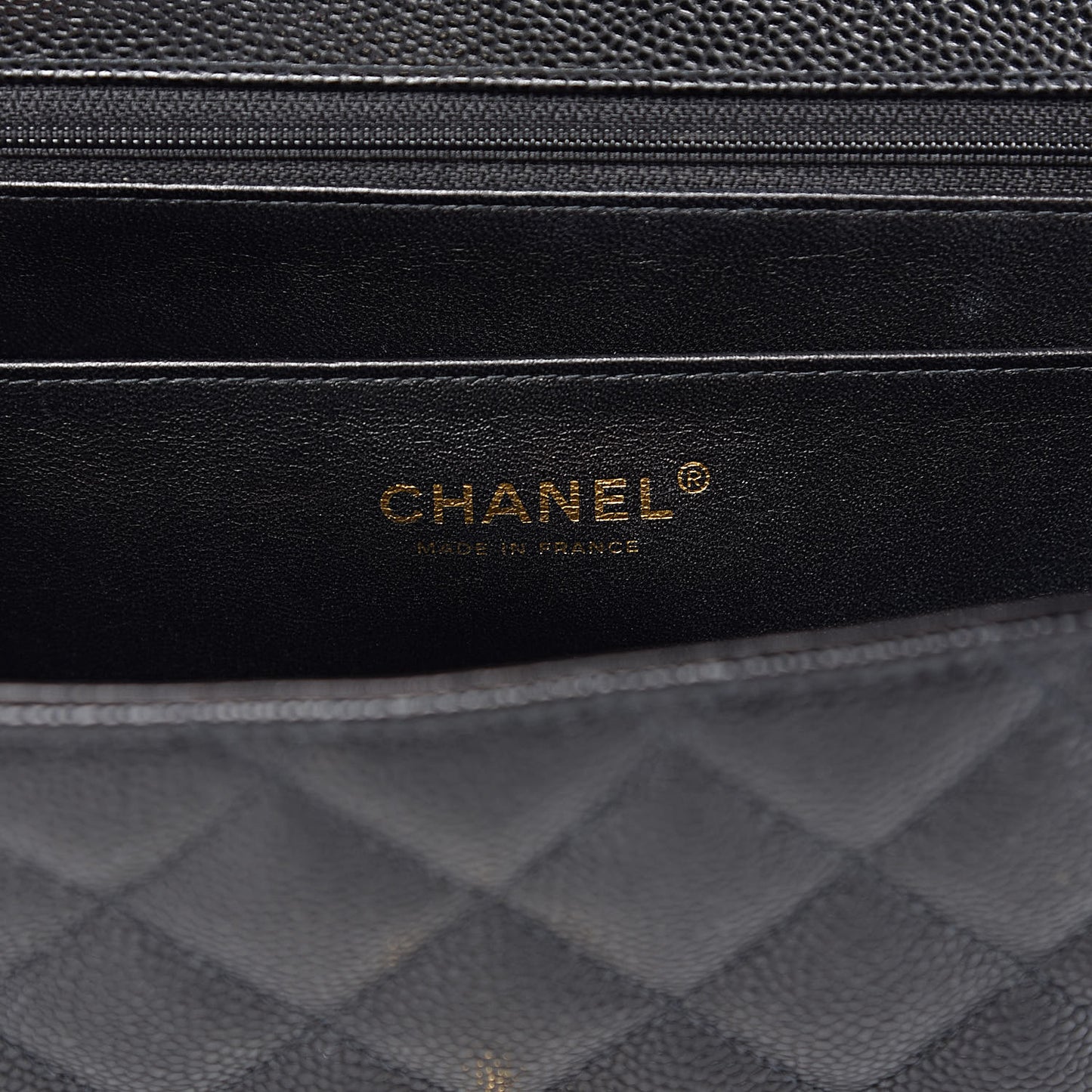 Caviar Quilted Jumbo Single Flap Black