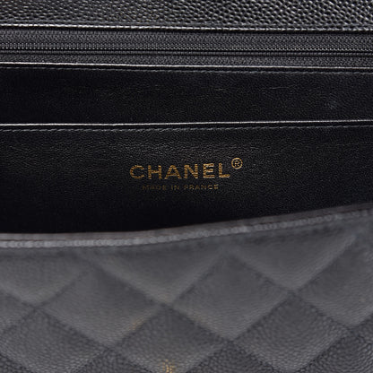 Chanel Caviar Quilted Jumbo Single Flap Black 6 of 13