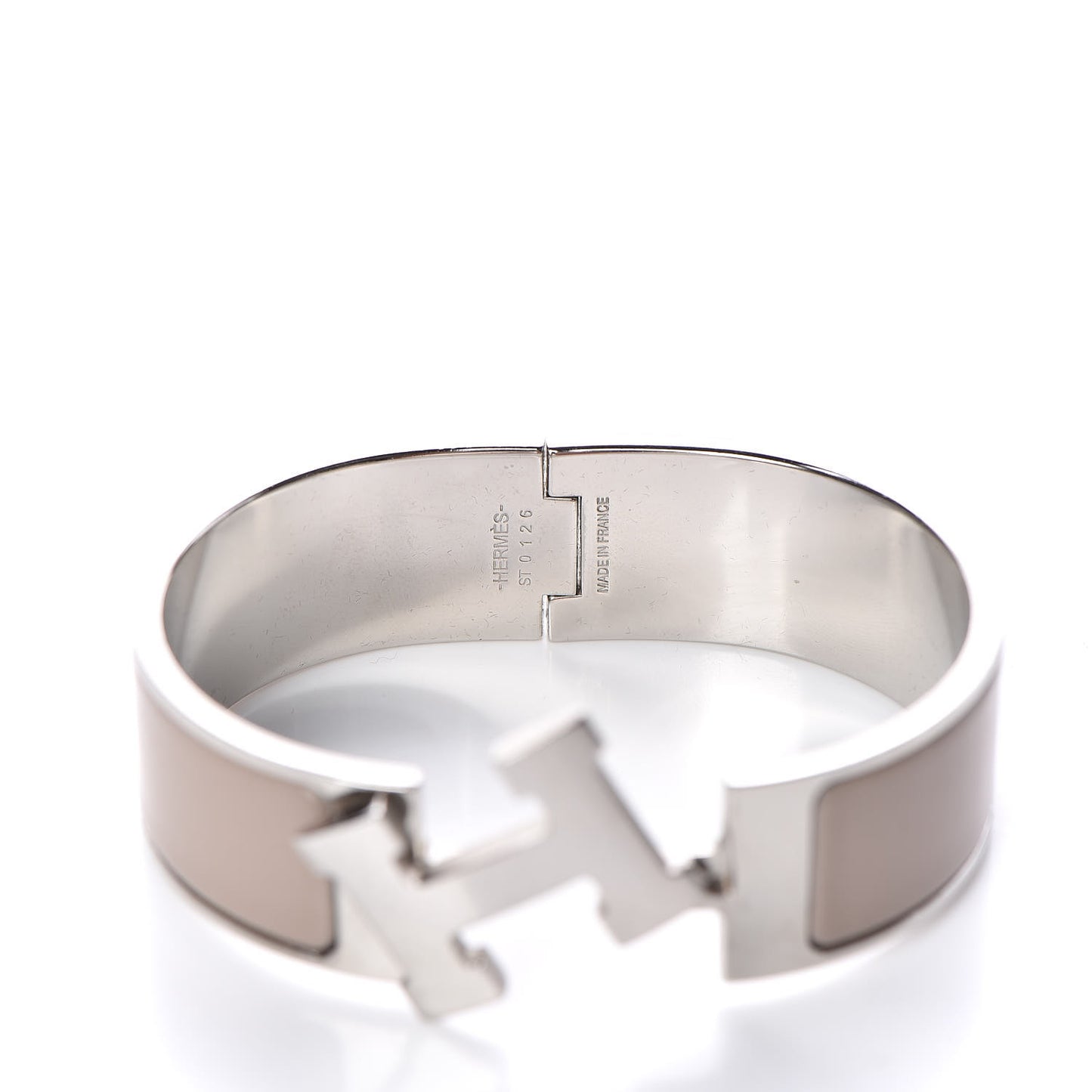 Enamel Wide Clic Clac H Bracelet PM Beige Rose