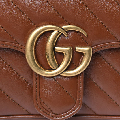 Gucci Azalea Calfskin Matelasse Diagonal Mini GG Marmont Shoulder Bag Cuir 12 of 13