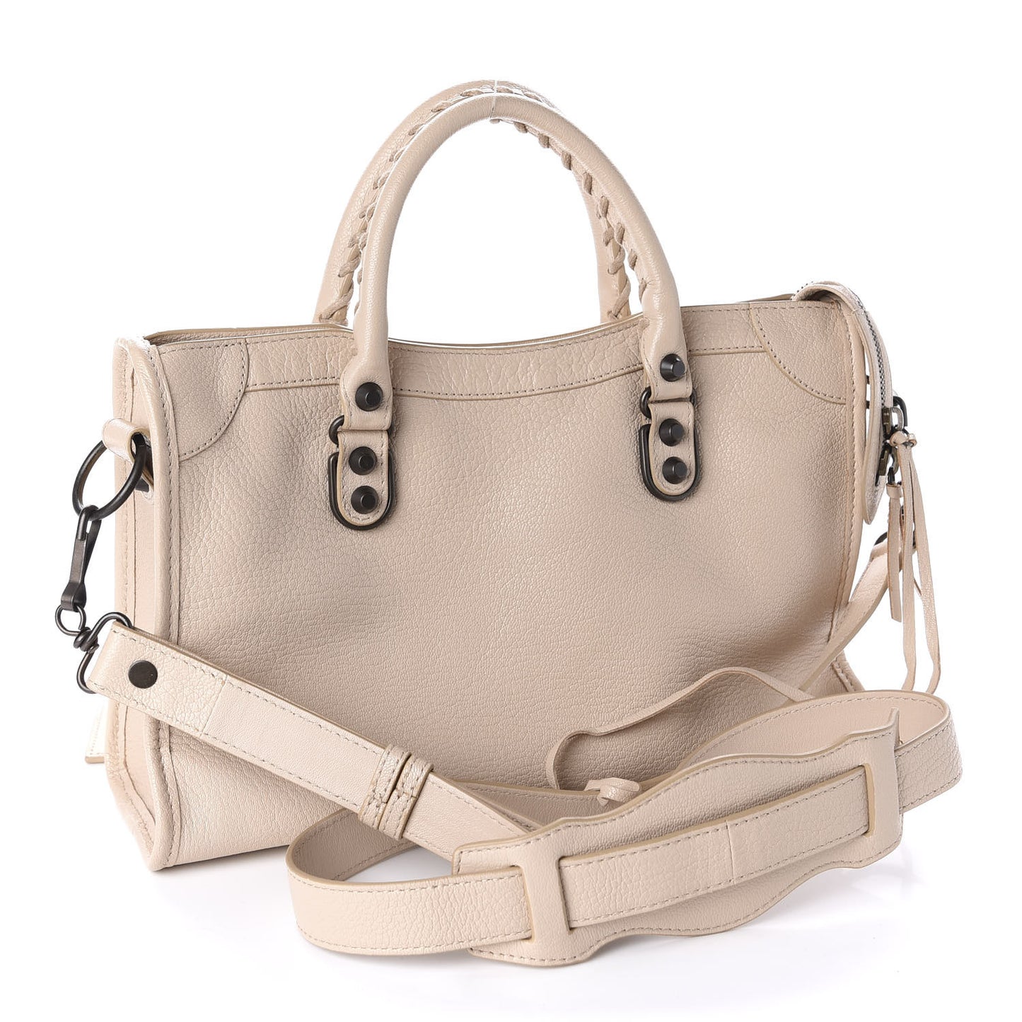 Chevre Classic Hardware Metallic Edge S City Beige Tapioca