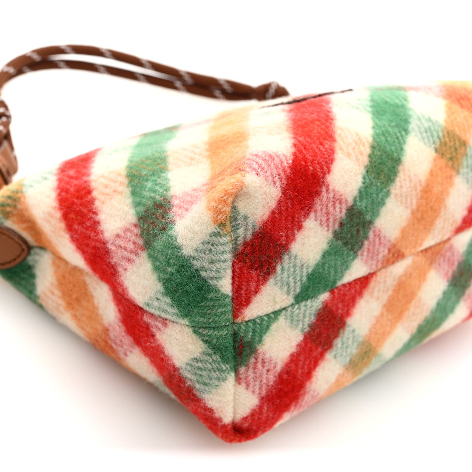 Miu Miu Tartan Matelasse Plaid Hand Bag Rosso Verde 8 of 9