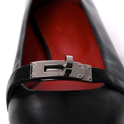 Hermes Goatskin Bilbao Ballet Flats 41 Black 9 of 11