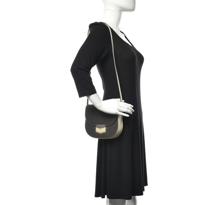 Celine Glazed Calfskin Small Bi-Color Trotteur Dark Grey 2 of 11