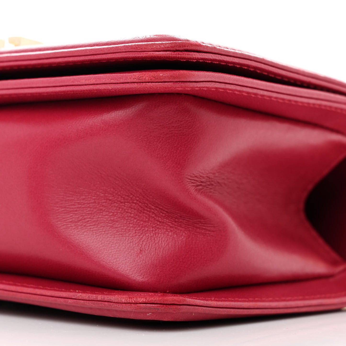 Lambskin Quilted Small Boy Flap Dark Pink