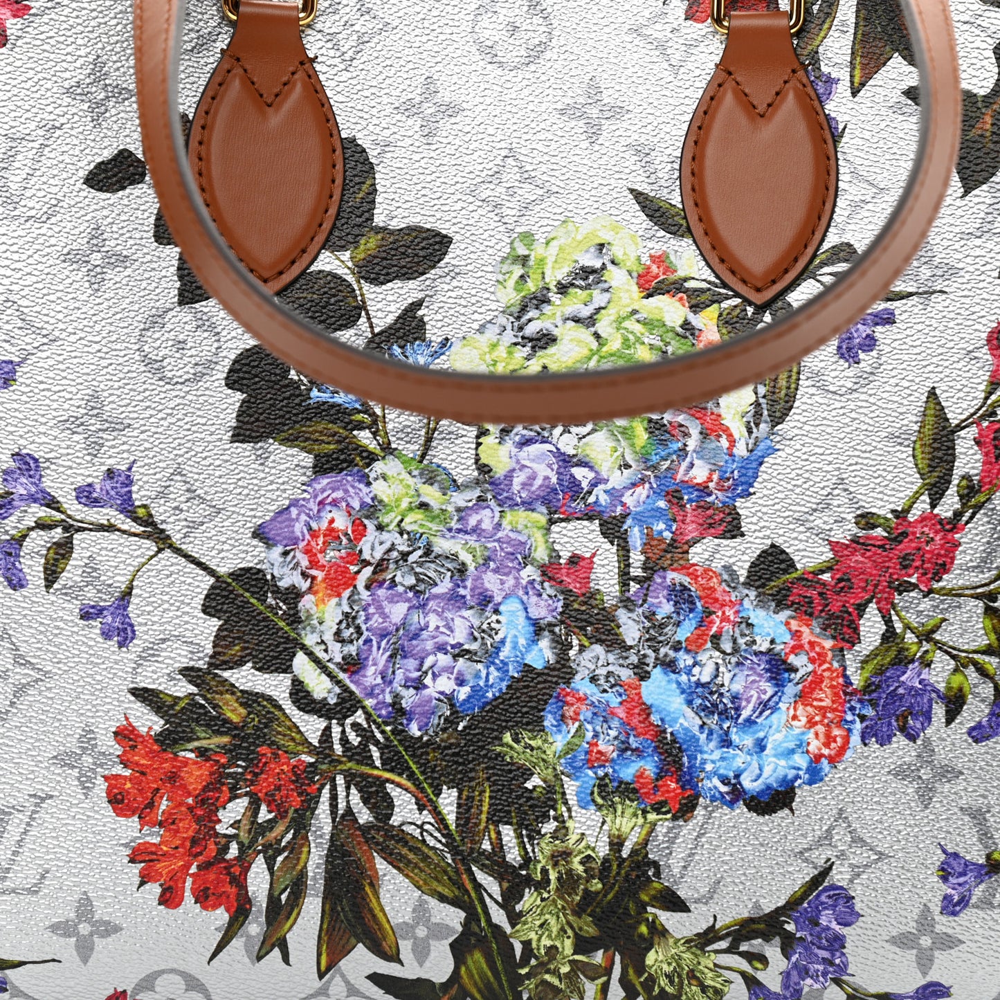 Metallic Monogram LV Garden OnTheGo MM Silver