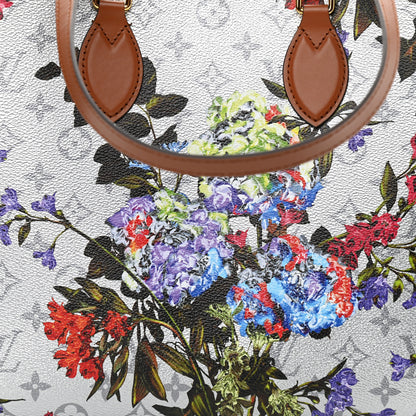Louis Vuitton Metallic Monogram LV Garden OnTheGo MM Silver 7 of 9