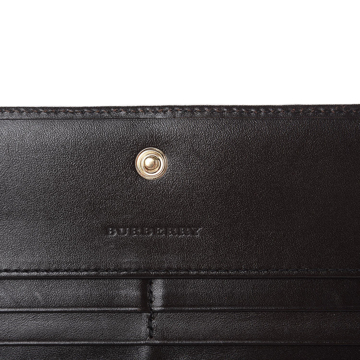 Burberry Haymarket Check Penrose Continental Wallet Chocolate 6 of 10