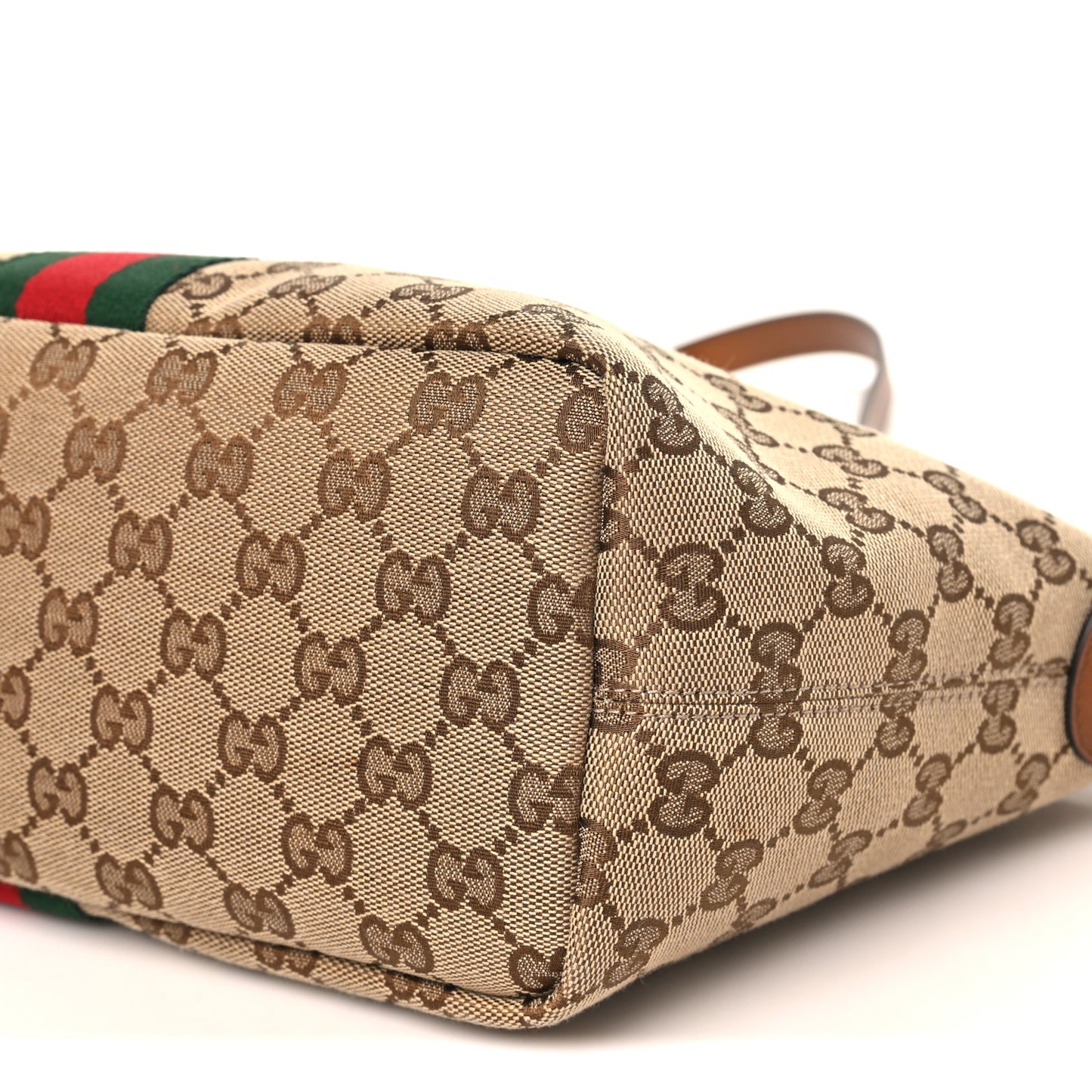 Monogram Web Medium Vanity Top Handle Bag Brown