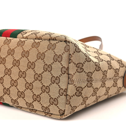 Gucci Monogram Web Medium Vanity Top Handle Bag Brown 9 of 10