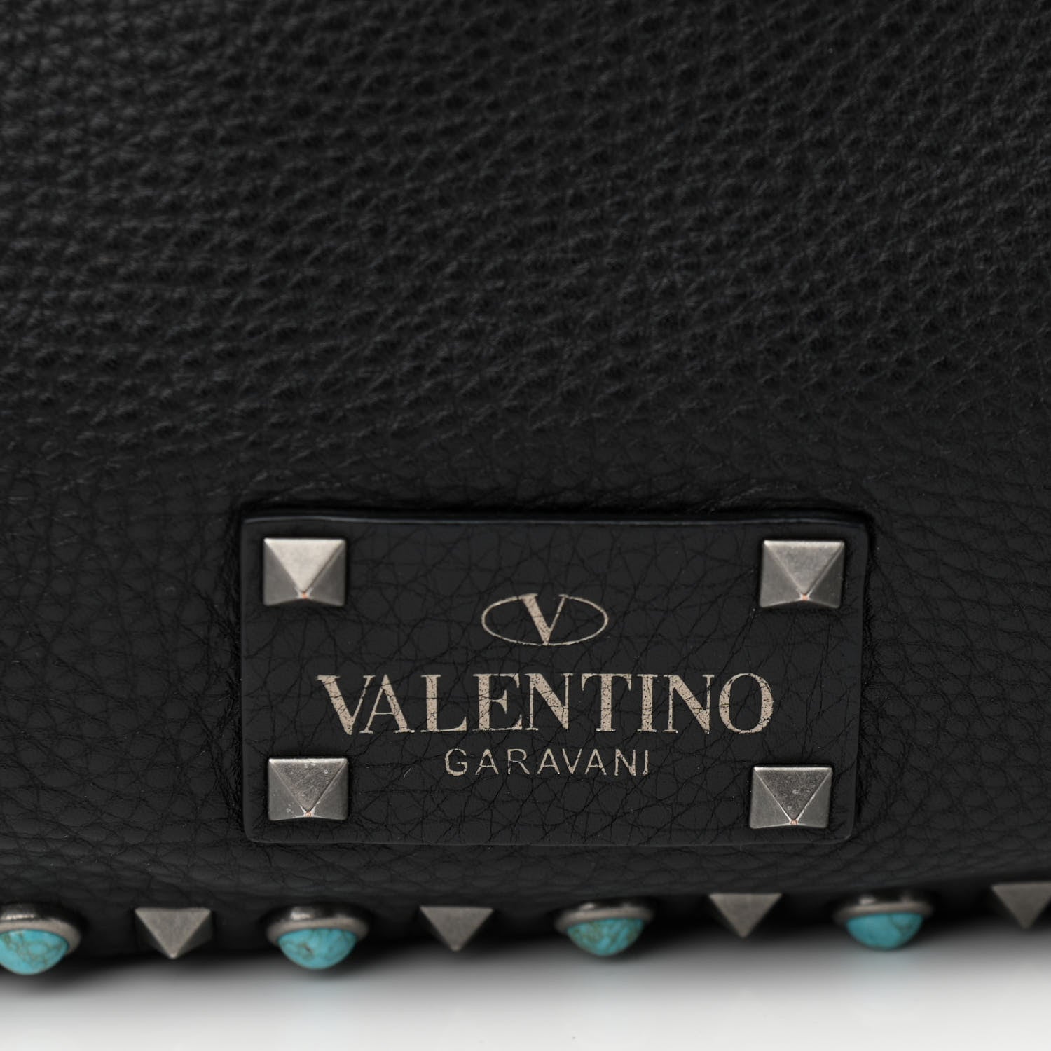 Valentino Garavani Stampa Alce Calfskin Large Tree of Life Rockstud Rolling Reversible Tote Black Multicolor 6 of 9