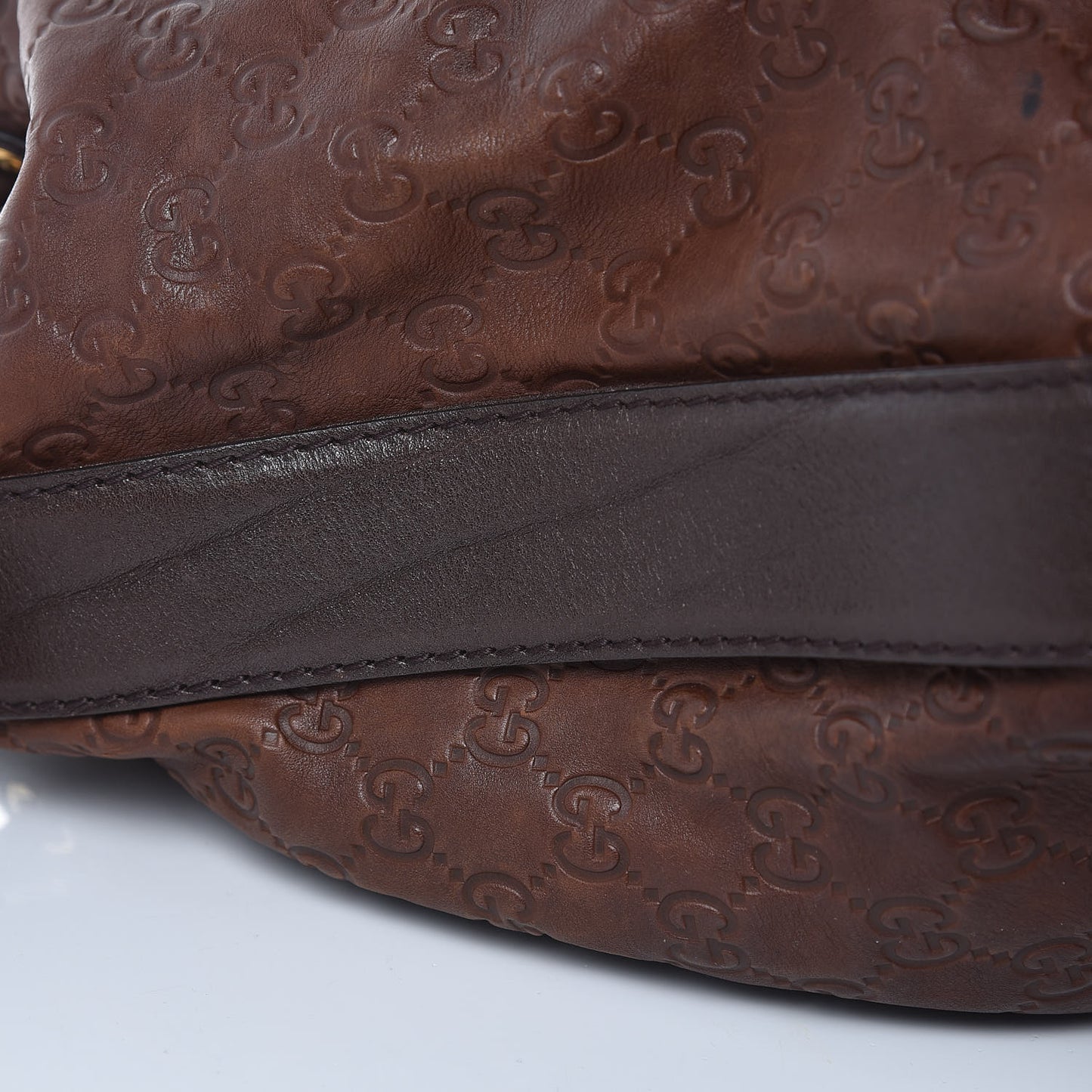 Guccissima Medium Interlocking Icon Shoulder Bag Dark Brown