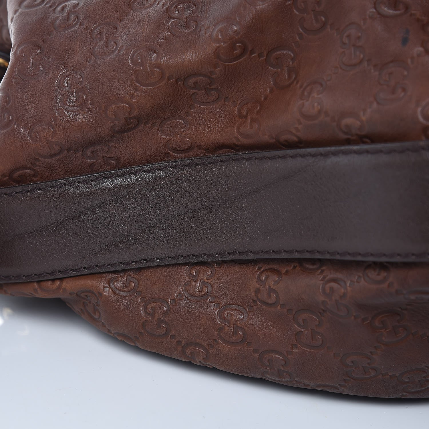 Gucci Guccissima Medium Interlocking Icon Shoulder Bag Dark Brown 8 of 10