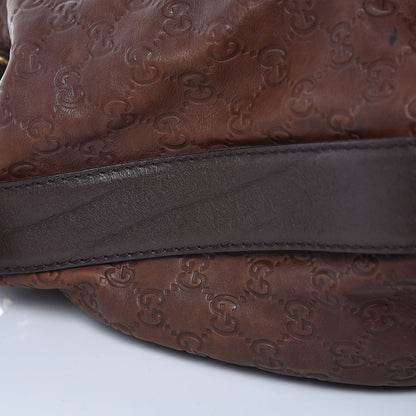 Gucci Guccissima Medium Interlocking Icon Shoulder Bag Dark Brown 8 of 10