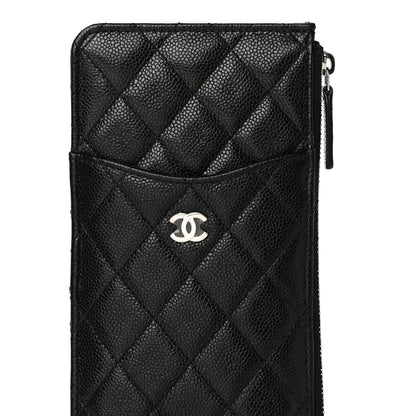 Chanel Caviar Quilted Classic Flat Wallet Pouch Black 9 of 13
