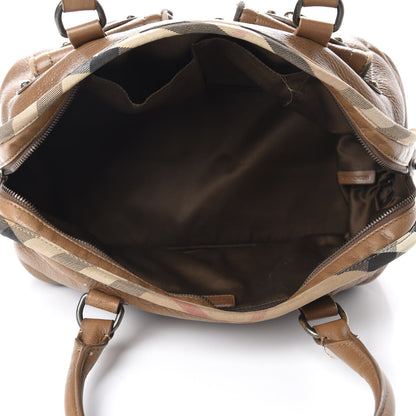 Burberry Grained Calfskin Two Front Pocket Satchel Brown 5 of 16