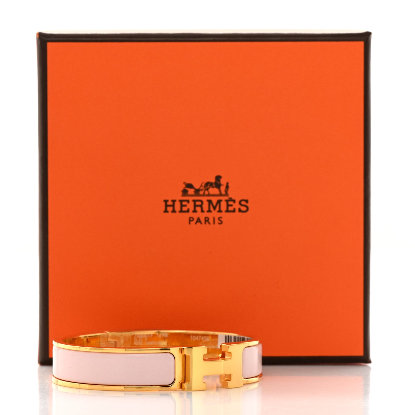Enamel Narrow Clic Clac H Bracelet PM Rose Candeur