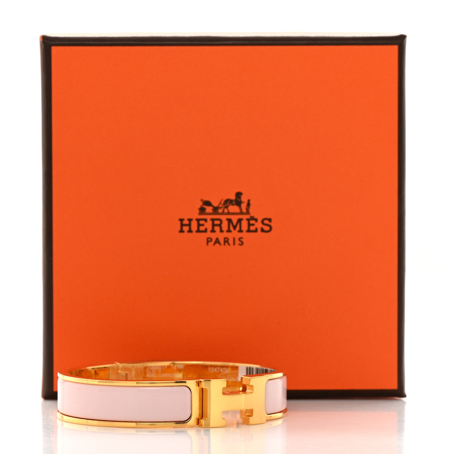 Hermes Enamel Narrow Clic Clac H Bracelet PM Rose Candeur 5 of 5