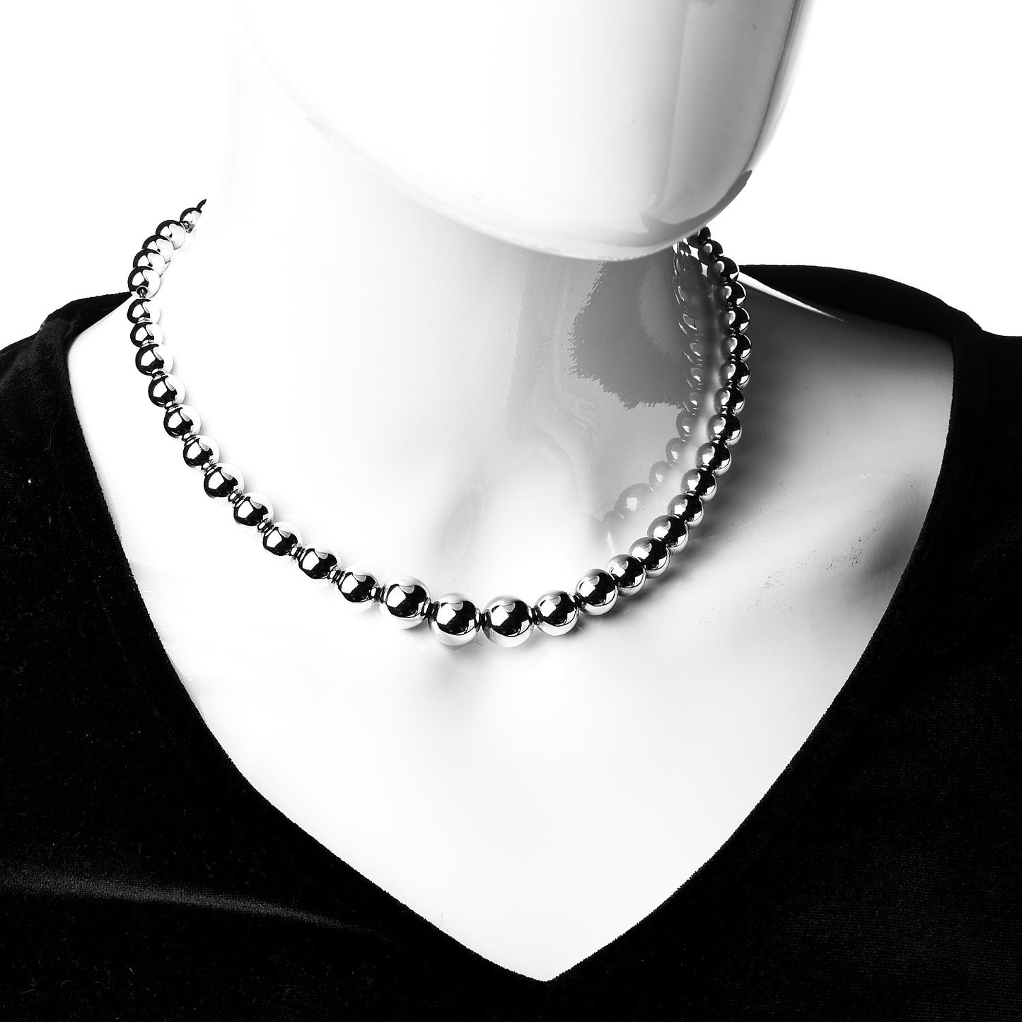 Sterling Silver HardWear Graduated Ball Necklace