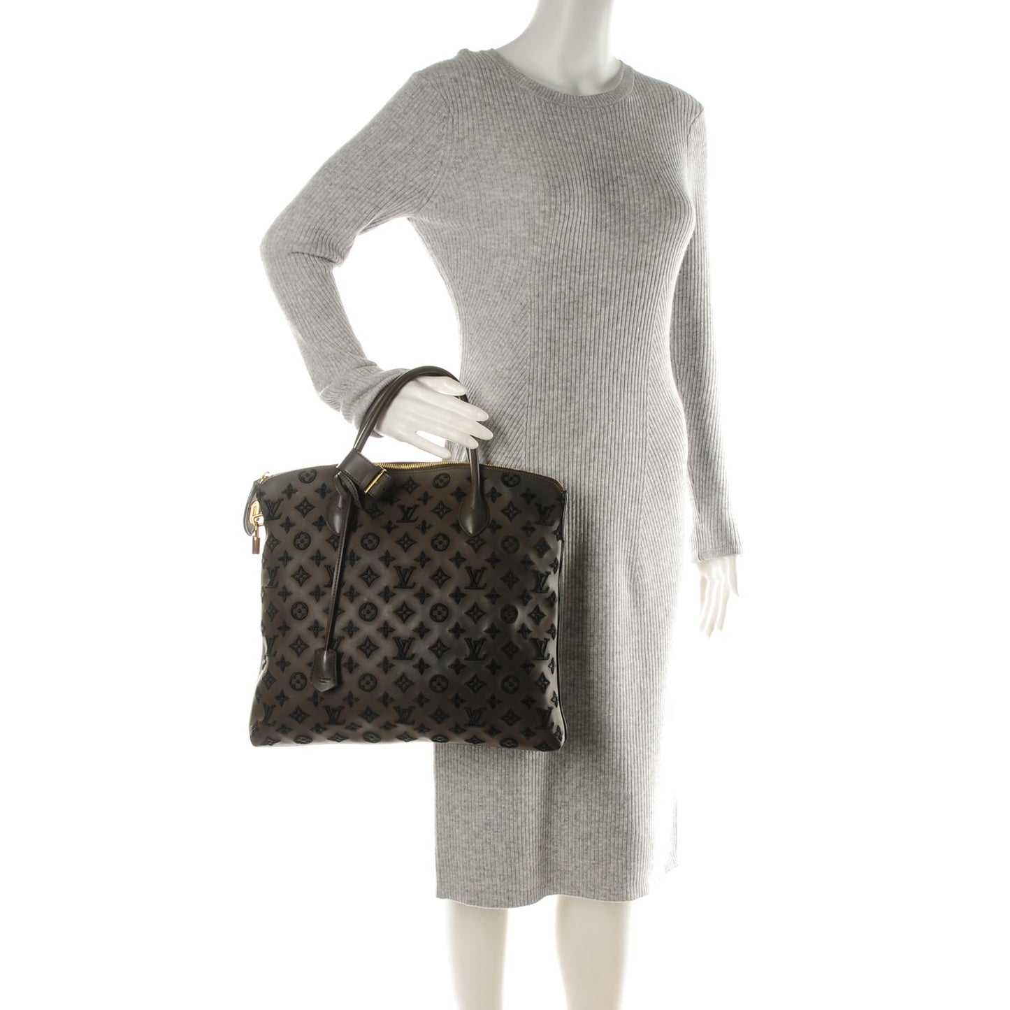 Monogram Addiction Vertical Lockit MM Brown