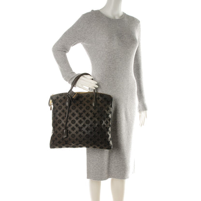 Louis Vuitton Monogram Addiction Vertical Lockit MM Brown 2 of 8