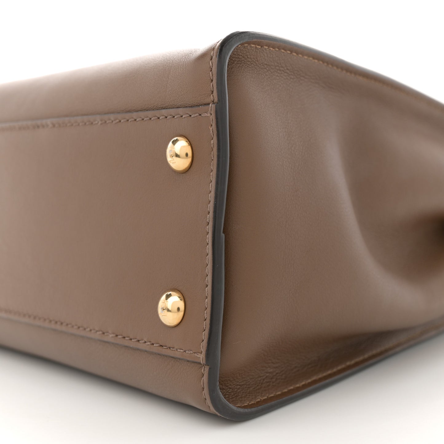 Vitello Seta Fabric Jacquard Pequin Medium Peekaboo Iconic Satchel Foresta Tobacco