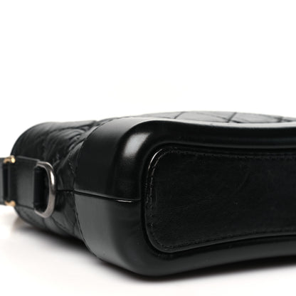 Chanel Aged Calfskin Quilted Small Gabrielle Logo Hobo Black 9 of 10