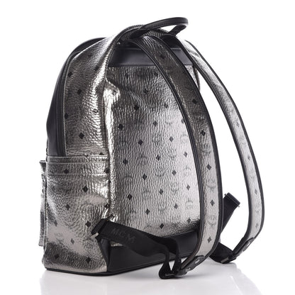 MCM Visetos Medium Stark Cyber Flash Backpack Silver 3 of 9