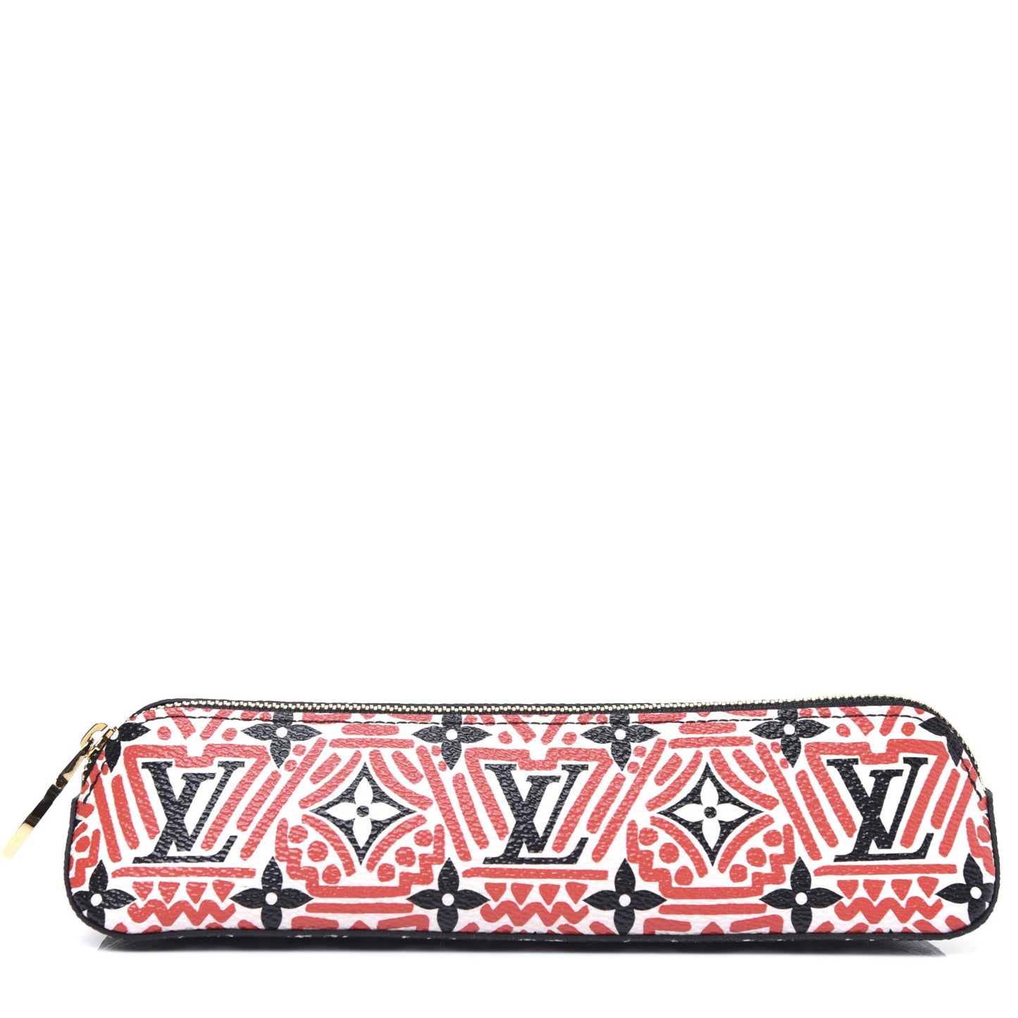 Monogram Giant Crafty Elizabeth Pencil Pouch Creme Rouge Black
