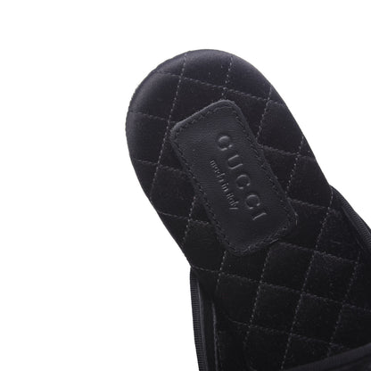 Gucci Satin Embroidered Heart and Dagger Slippers 35.5 Black 8 of 10
