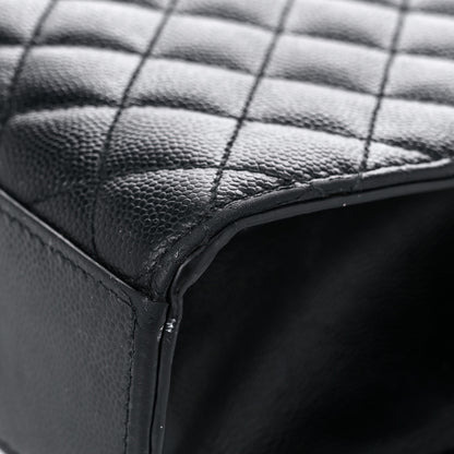 Saint Laurent Grain De Poudre Textured Mixed Matelasse Large Triquilt Monogram Satchel Black 11 of 28