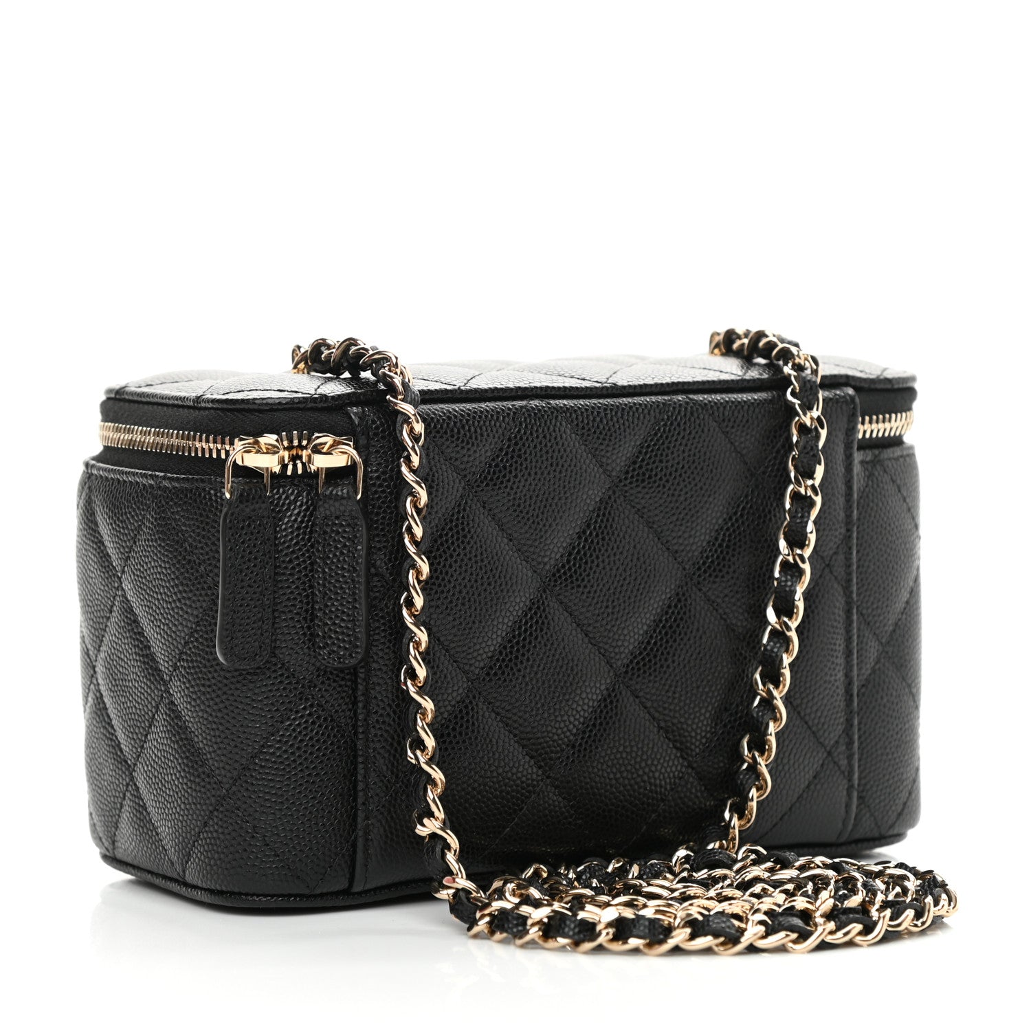 Chanel Caviar Quilted Small Vanity Case With Chain Black 3 of 12