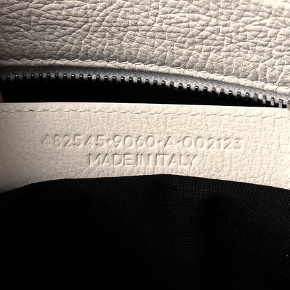 Balenciaga Calfskin Medium Logo North South Shopping Tote White 7 of 10