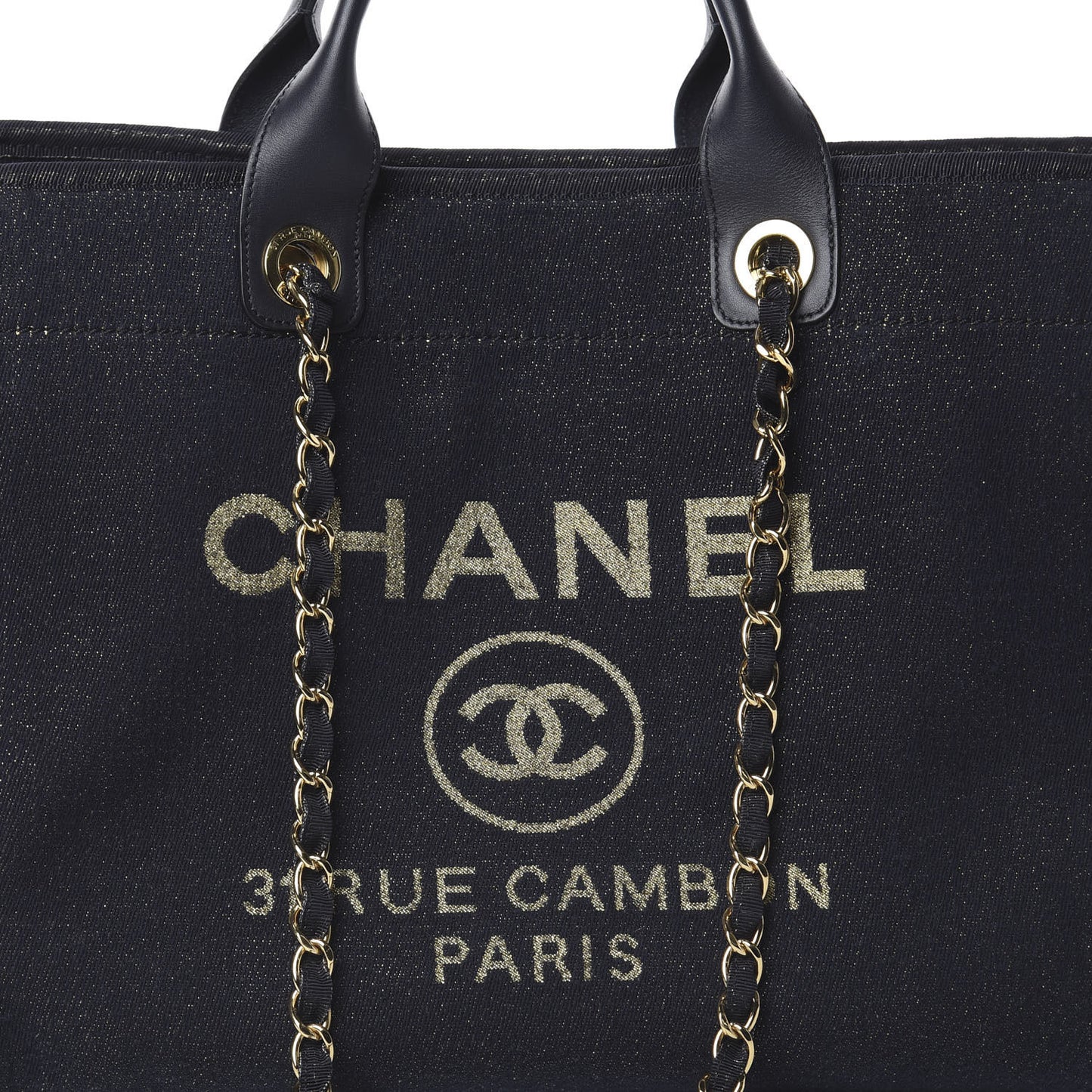 Lurex Boucle Medium Deauville Tote Black