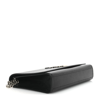 Saint Laurent Grain De Poudre Medium Classic Monogram Kate Satchel Black 4 of 12
