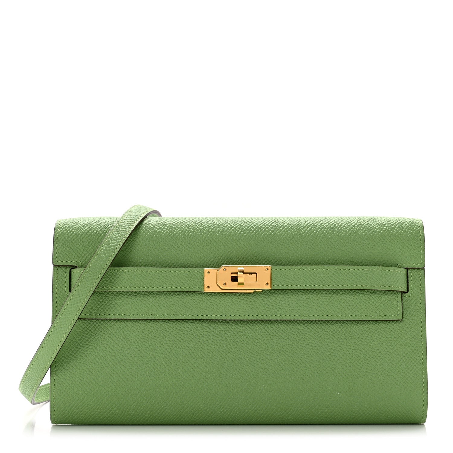 Hermes Epsom Kelly Wallet To Go Vert Criquet Blue Brume 1 of 6